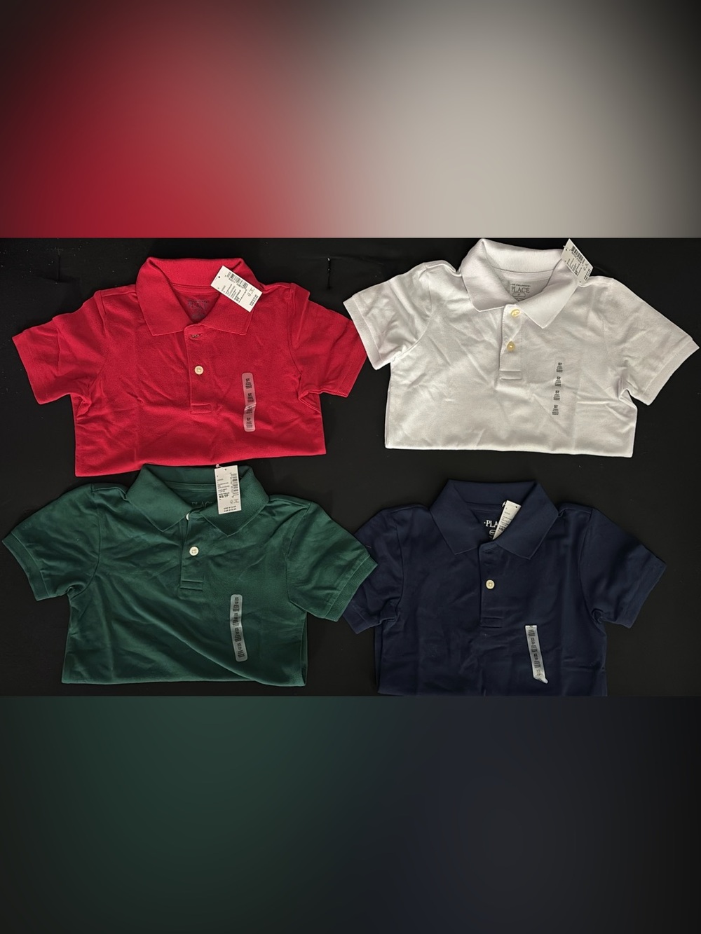 The Children's Place Polo Shirt Set - Red, White, Green, Blue